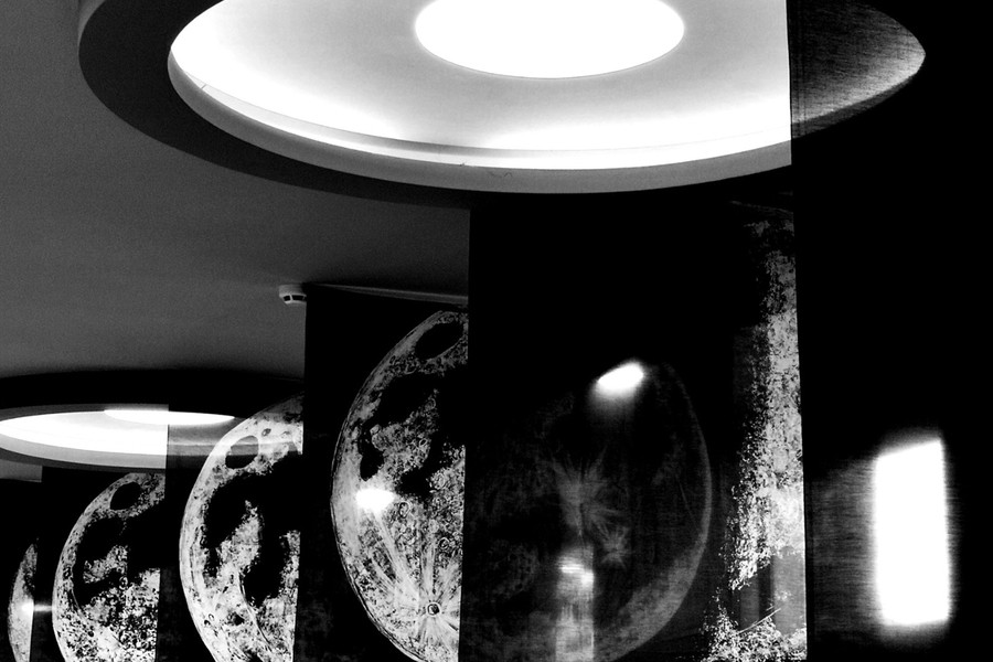 Portraits of the Moon in Black | silk