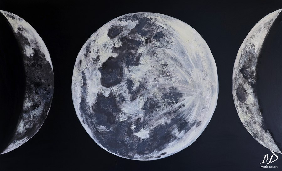 Сребърно графитни Луни