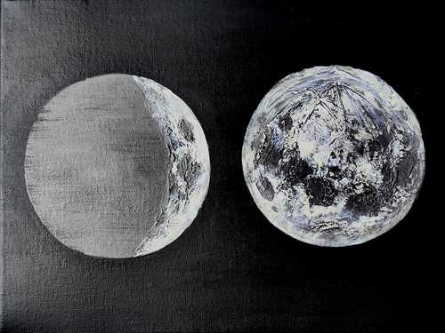 Portrait of the Moon in Black