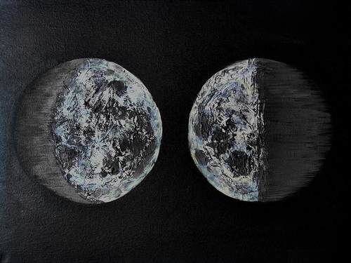 Portrait of the Moon in Black