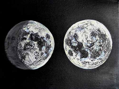 Portrait of the Moon in Black